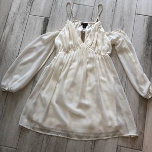 White Cold Shoulder Dress